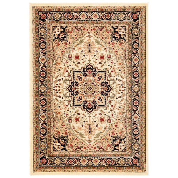 Safavieh 8 x 10 ft. Lyndhurst 330C Power Loomed Rectangle Area Rug Beige & Black LNH330C-810 - main